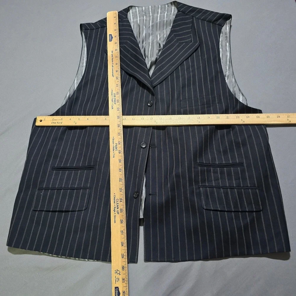 Caravelli Fusion 3 Piece Suit Mens jacket 56L 52x28 pants Vest pinstripe